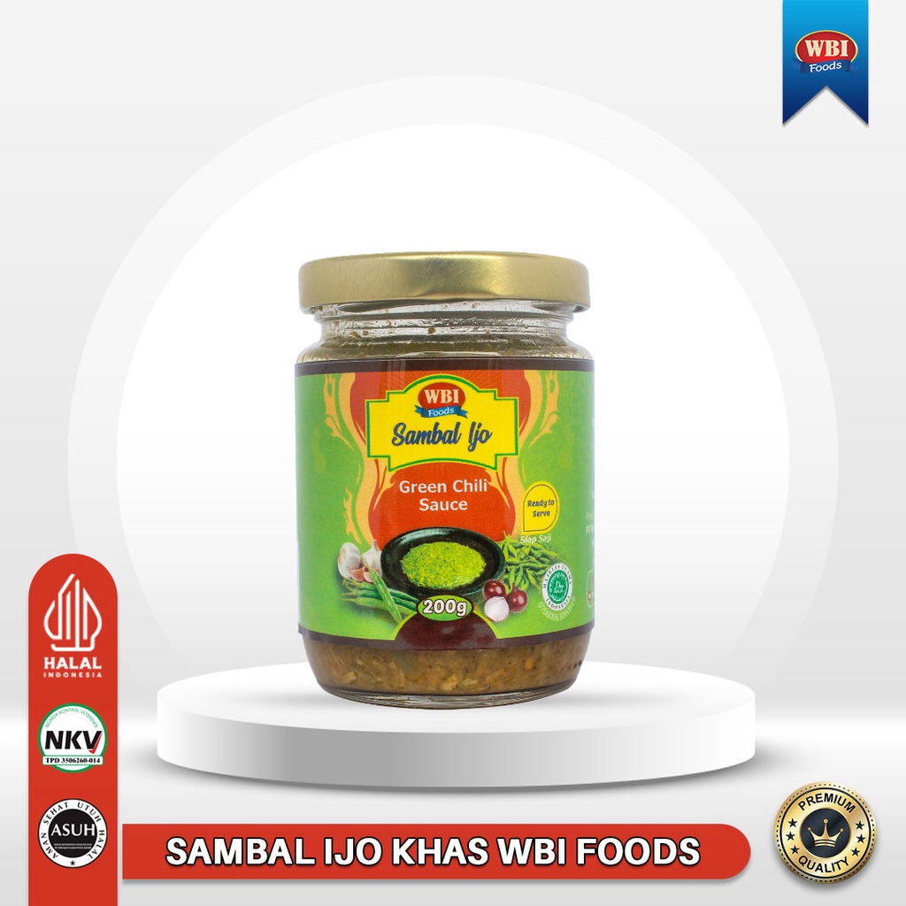 

Sambal Ijo, Sambal Tradisional Khas WBI FOODS Botol Jar 200gr