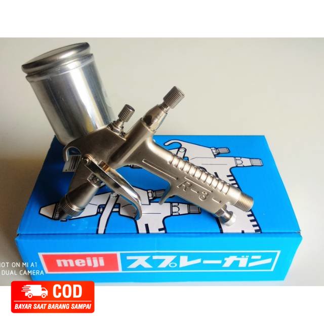 Spray gun Spraygun Merk Meiji R3 premium Alat Semprot Cat Profesional nozzle 0,6mm 200cc Original