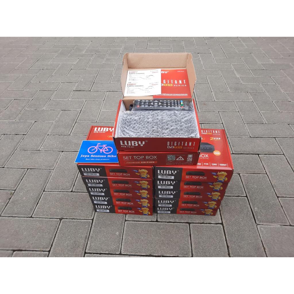 REALPICT!!! Set Top Box LUBY Tipe DVB-T2-01 Siaran TV Digital Receiver