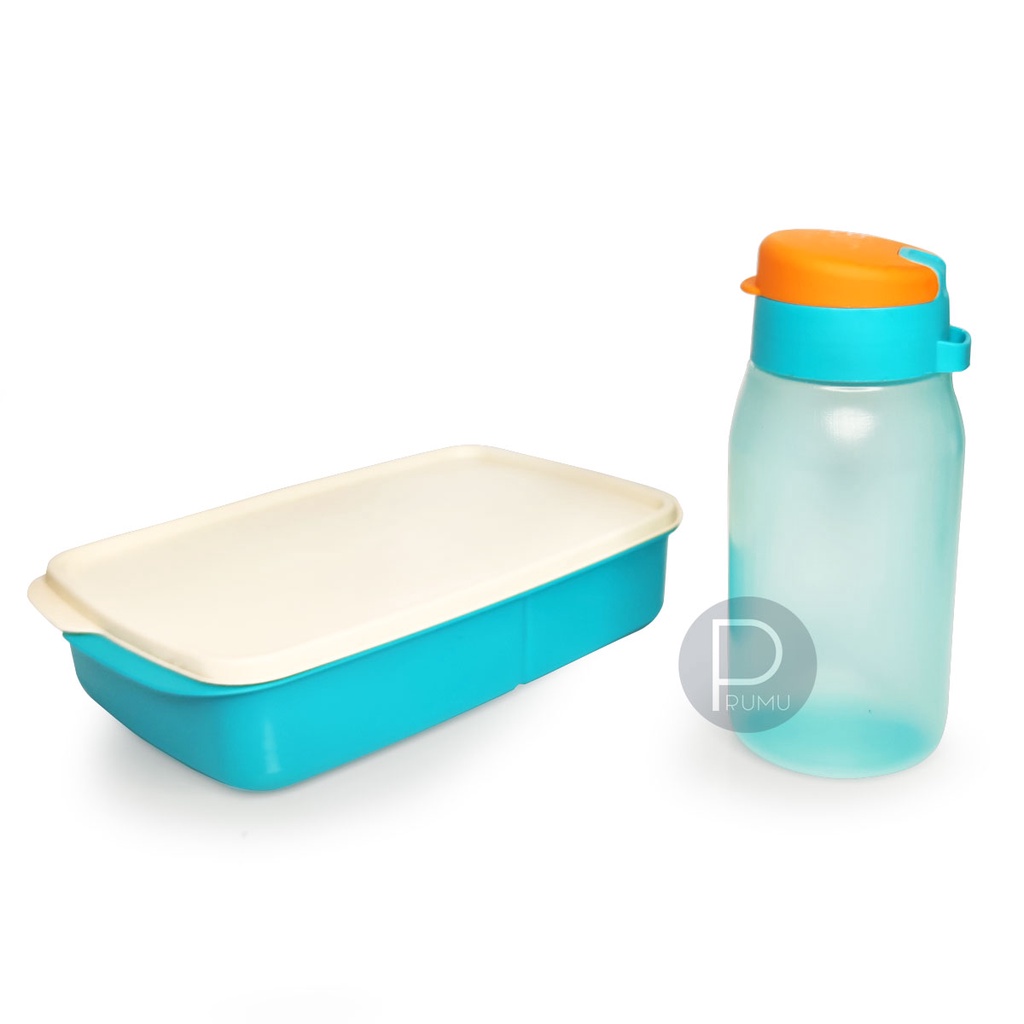 PRUMU Lunch Box Set Kotak Bekal Botol Minum - Kotak Makan - Botol Air - Lunch Box