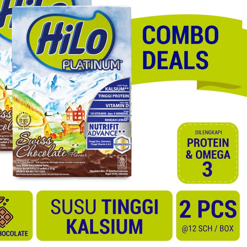 

Lagi Trend Twin Pack - HiLo Platinum Swiss Chocolate 420 gram - Susu Tinggi Kalsium 66E`