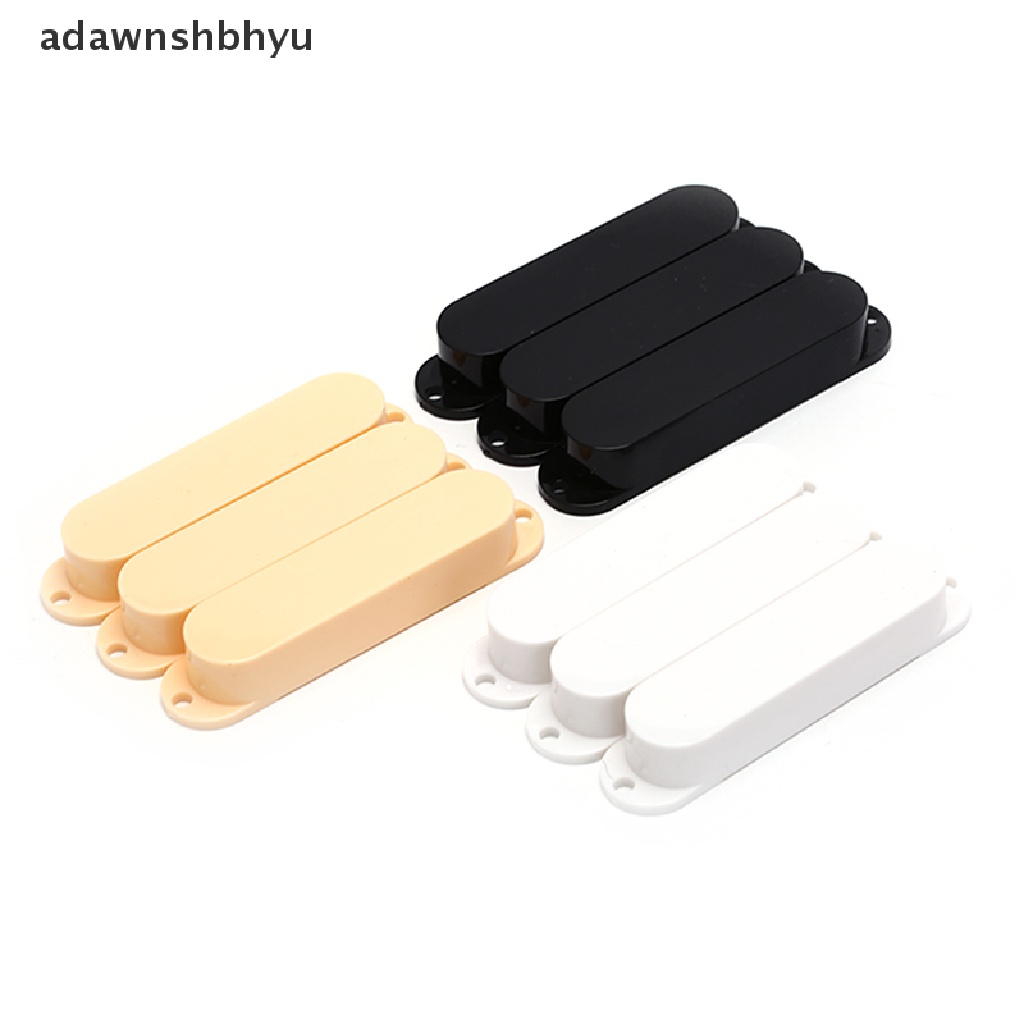 Adawnshbhyu 3pcs Tutup Penutup Pickup Gitar Single Coil Bahan Plastik Untuk ID Gitar Elektrik