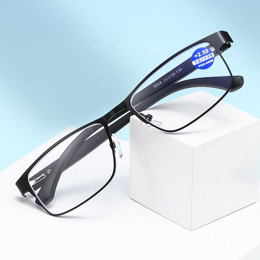 Lily Business Kacamata Baca Pria Wanita Frame Simple Vintage Anti-Blue Light