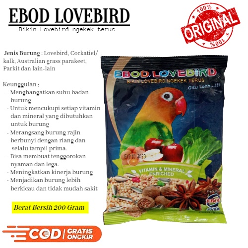 Pakan Ebod Lovebird Ebot Jaya 200 Gram Atau Biji Milet Makanan Burung Kenari Anis Merah Murai Perkut