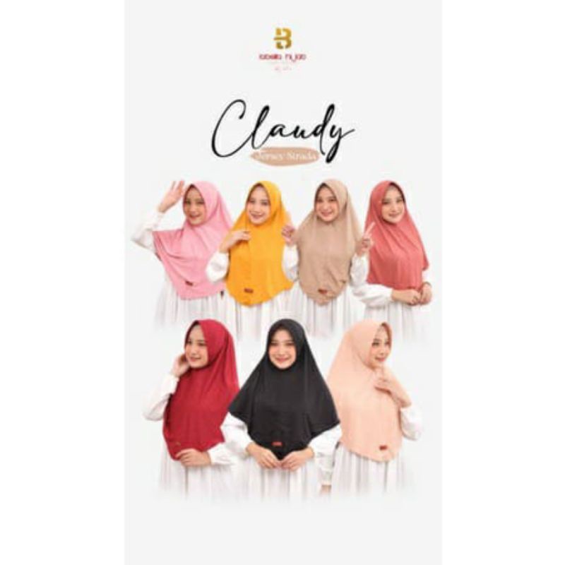 Hijab Claudy by Labella ori /hijab Jersey premium dewasa /hijab Labella dewasa ori