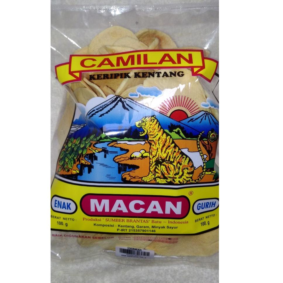 

㍾ Keripik Kentang Cap Macan 100gr / Kripik Kentang Khas Batu Malang を