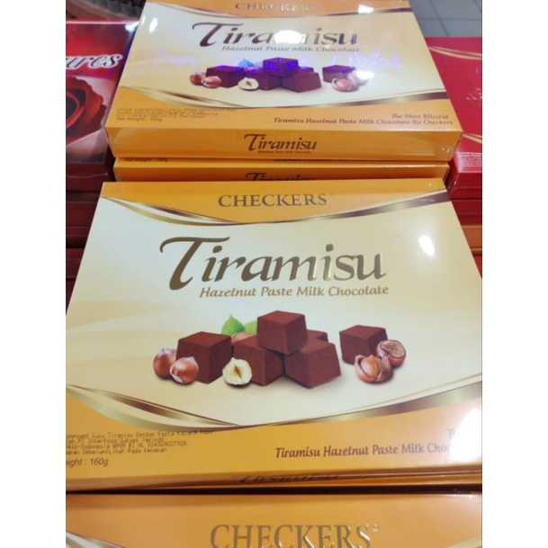 

Checkers Tiramisu Hazelnut Chocolate 160gr