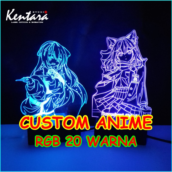 Lampu Tidur Akrilik Anime Custom