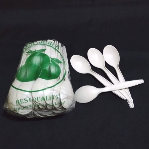 Sendok panjang plastik putih susu isi 100 pcs