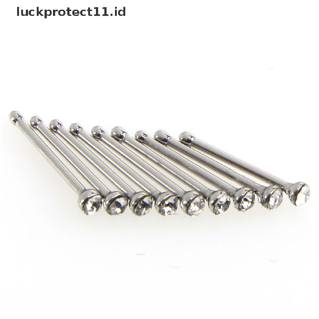 /Fashion Hot// Fashion// 36X Kristal Berlian Imitasi Cincin Hidung Tulang Stud Perhiasan Tubuh Stainless Steel.