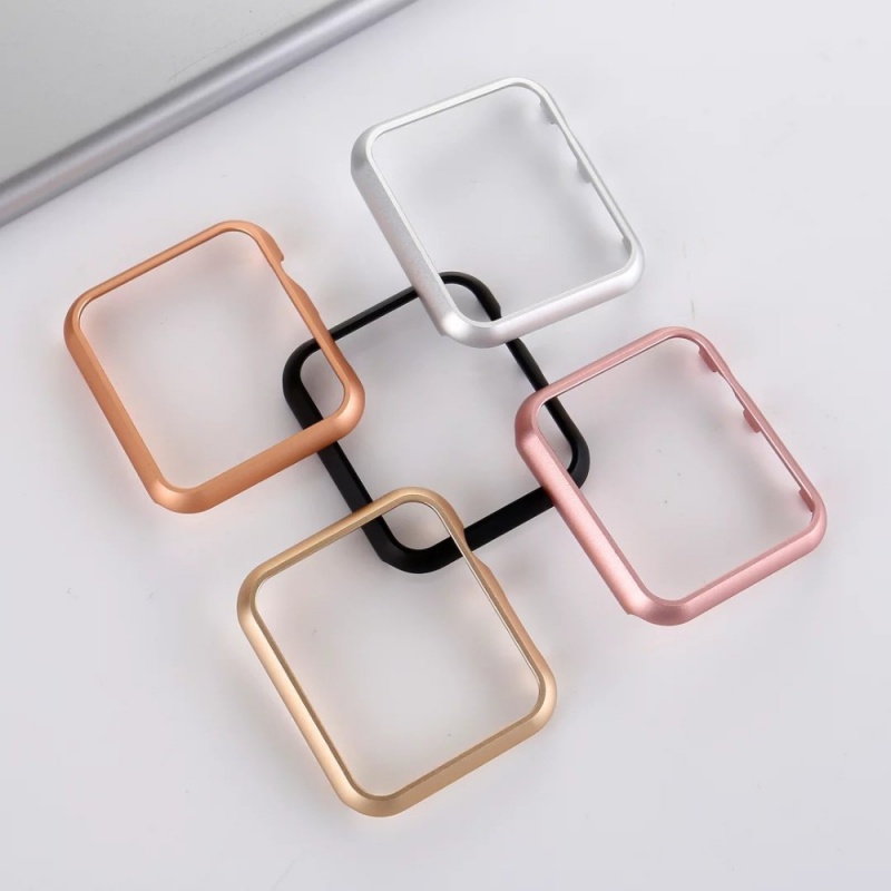 Metal Cover For Apple Watch Case 45mm 41mm 44mm 40mm 42mm 38mm Bumper Pelindung Aluminium Untuk iWatch Series8 7 SE 6 5 4 3 2 1