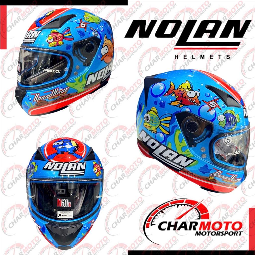 Helm / Helmet NOLAN N605 Melandri Aquarium Pearl Blue Original - Charmoto