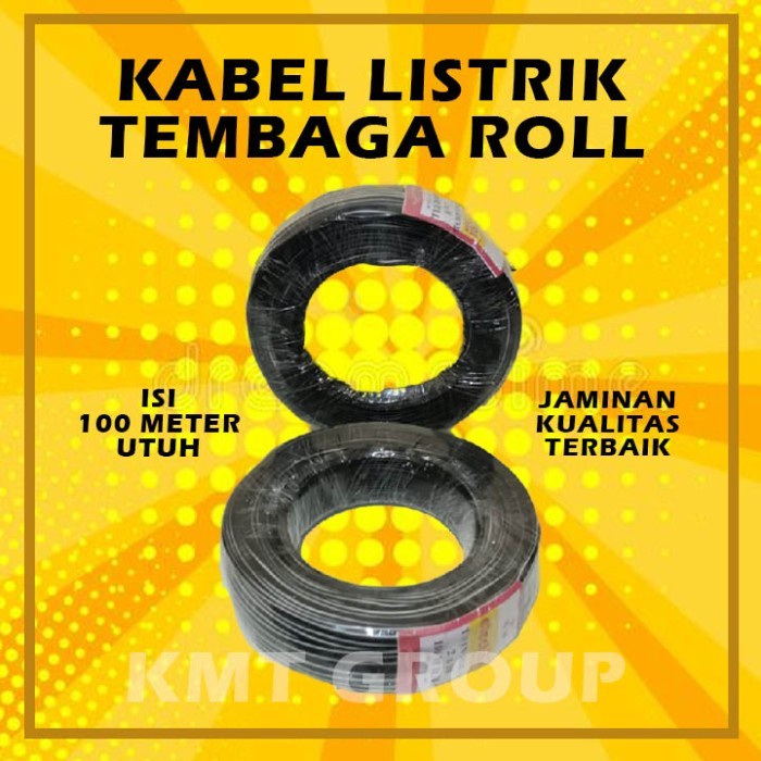 Kabel Listrik Ganda Serabut Isi-100Meter/1 Roll