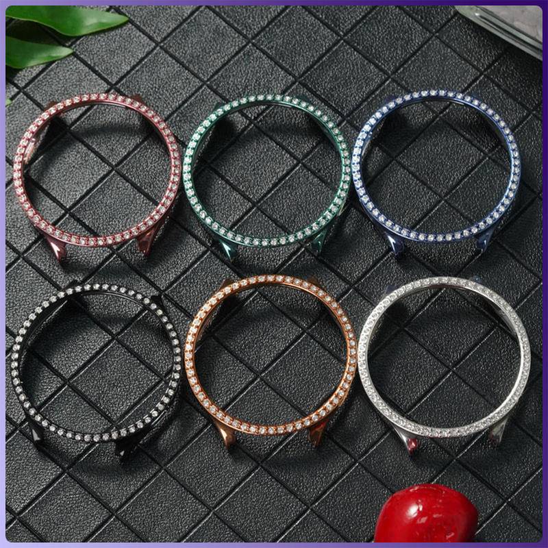 Bumper Diamond Mewah Untuk Samsung Galaxy Watch5 40mm 44mm Pelindung Case Transparan Pelindung Full Cover
