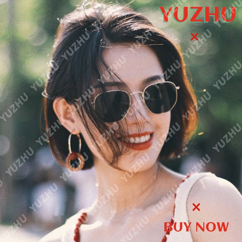 (YUZHU) Klasik Mode Bingkai Logam UV400 Kacamata Hitam Mode Barat Laut Sunshade Sunglasses