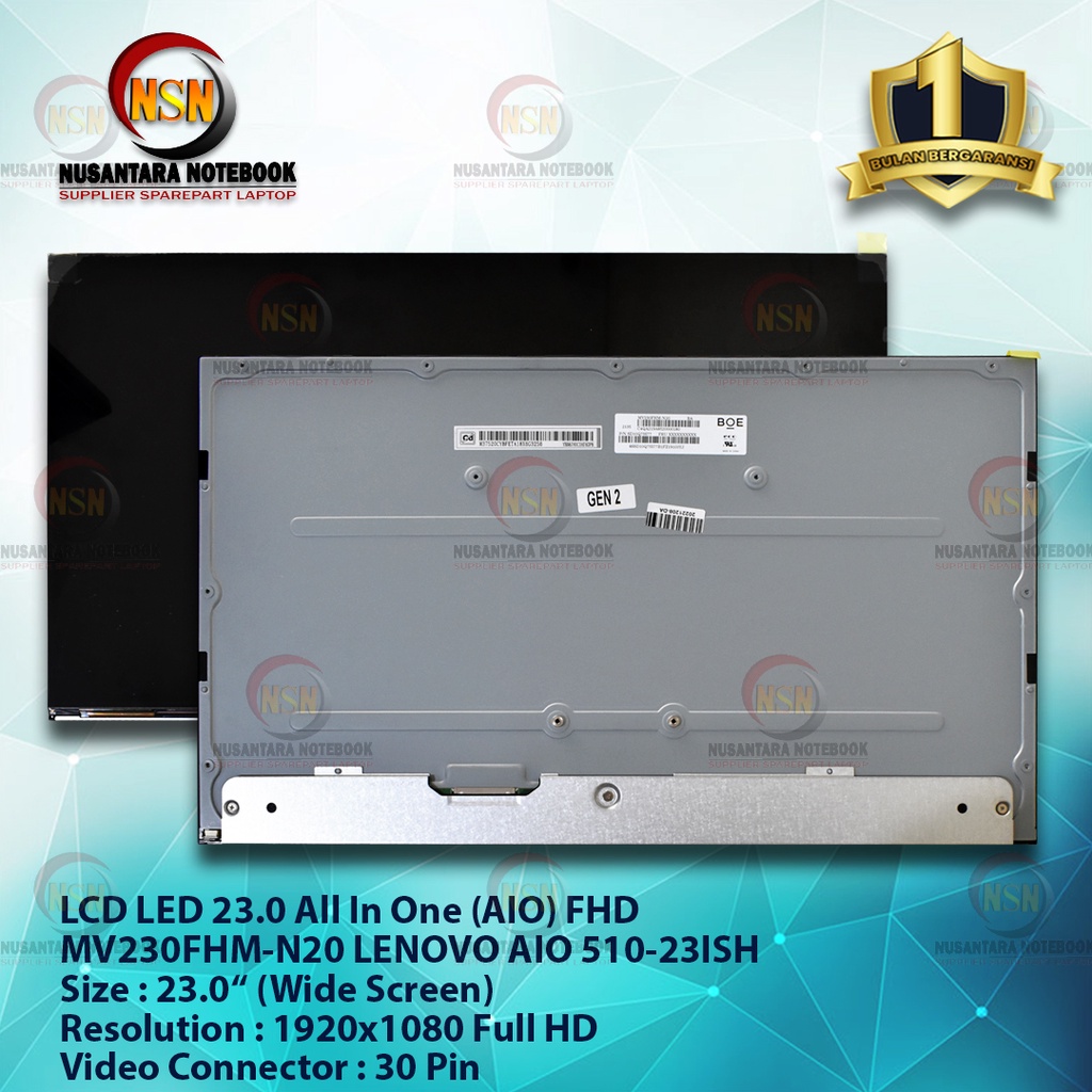 LCD LED 23.0Inch All In One (AIO) MV230FHM-N20 Gen 2 30Pin FULL HD