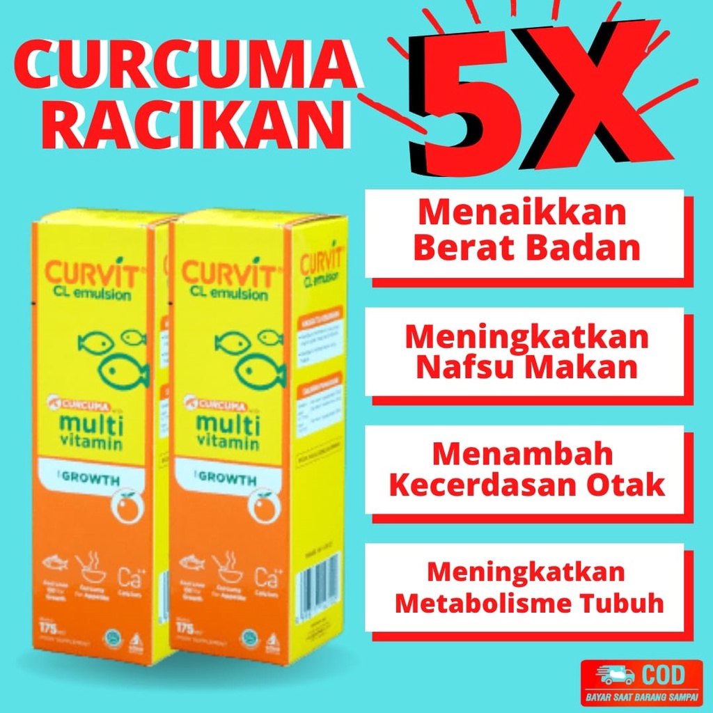 [cv3] curvit cl emulsion plus racikan apoteker obat gemuk dan suplemen penggemuk badan bpom 100% tin