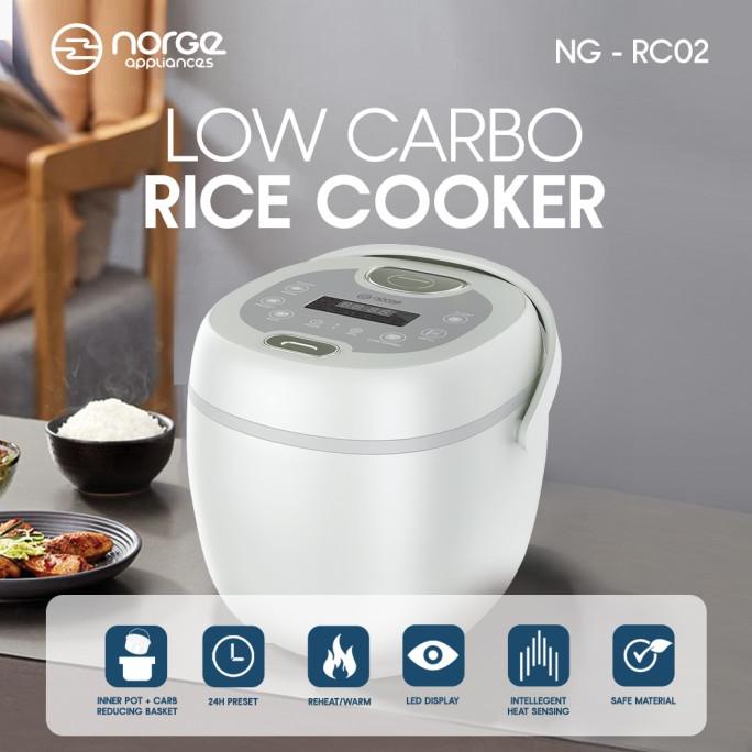 Low-Carbo Rice Cooker NORGE 1L 400W / Penanak Nasi Rendah Gula