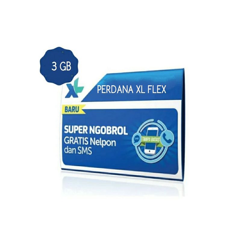 Perdana XL 3GB Flex 30 Hari 3,5GB