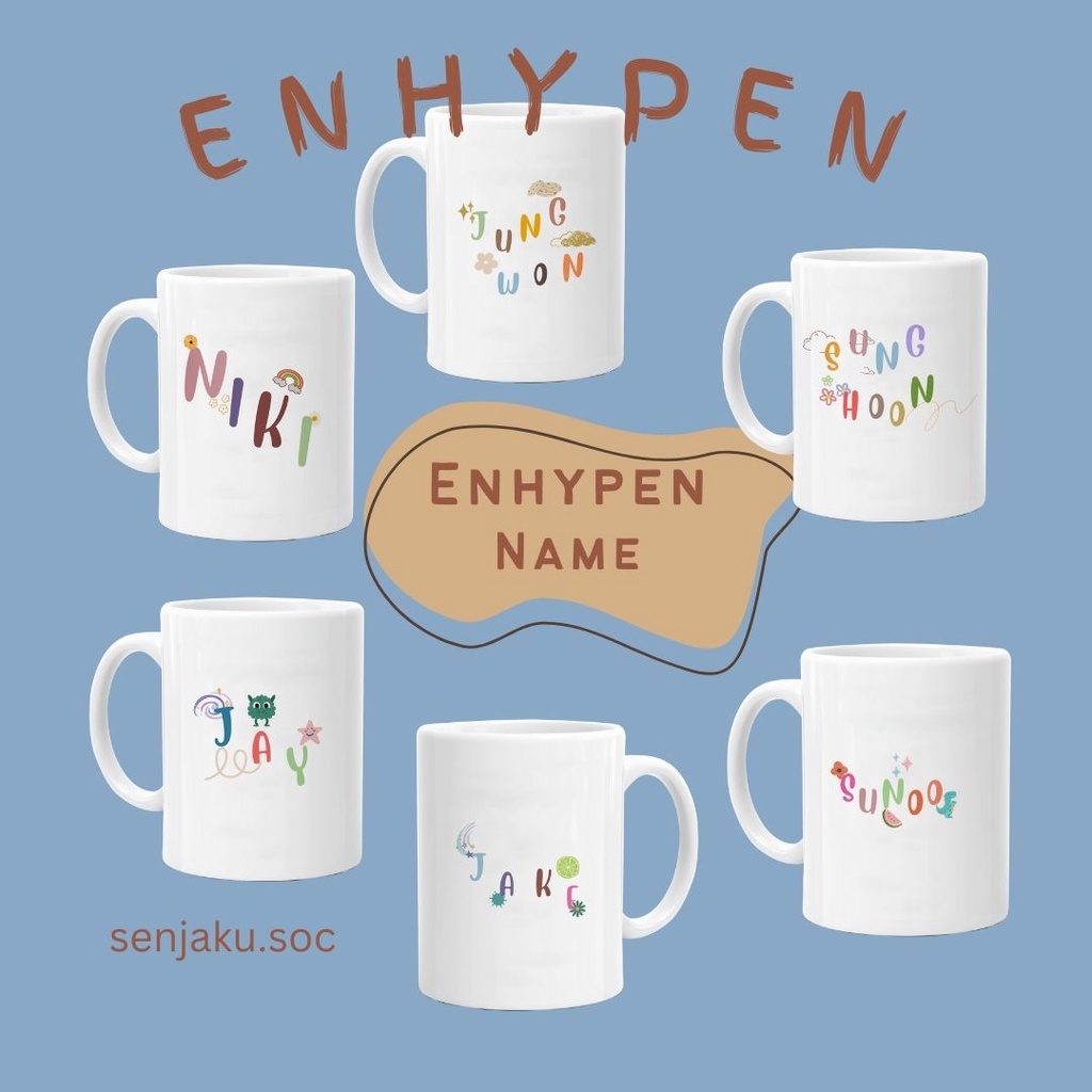 [WAJIB BUBBLEWRAP] mug custom ENHYPEN| kado ultah kado graduation KPop stuff murah mug custom KPOP C