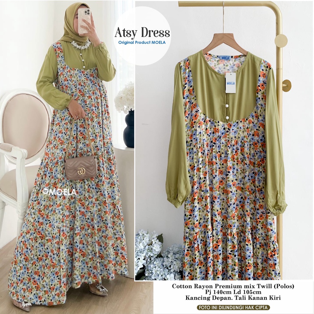 ATSY DRESS / DRESS MAXI PREMIUM KATUN RAYON