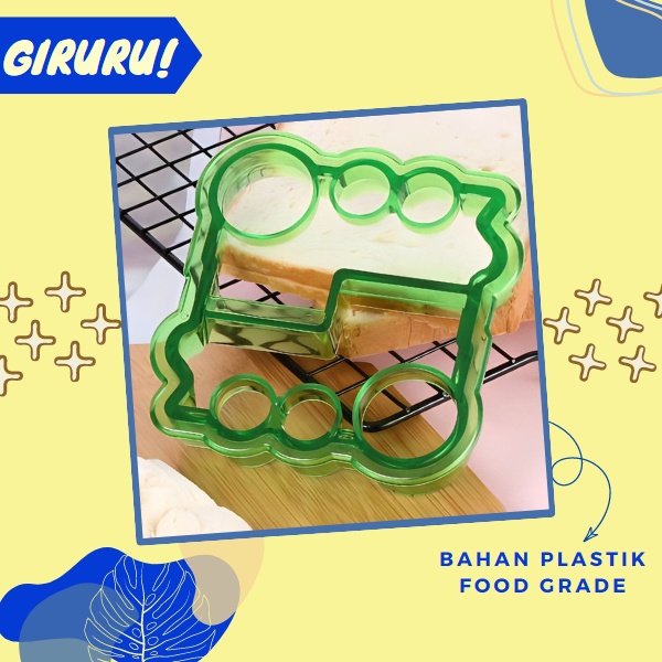 Cetakan Pemotong Makanan Roti Tawar / Roti / Biskuit / Sandwich DIY / Cetakan roti tawar bekal anak