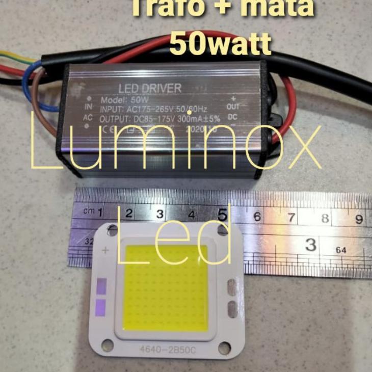 Stok Terbatas trafo led pju cobra 50w 50 watt + mata led 50watt / driver led 50w chip 50 w