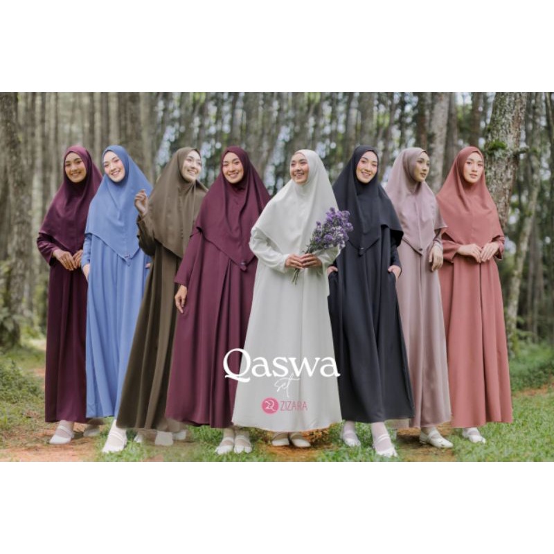 QASWA DRESS BY ZIZARA | Gamis Hitam | | Gamis Putih |