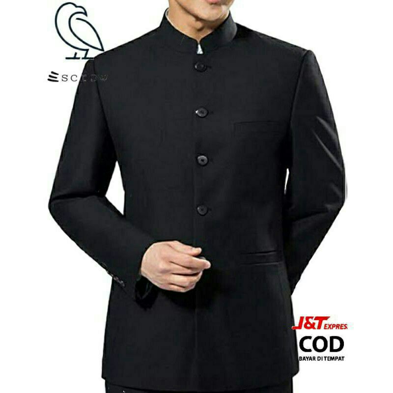 baju muslim jas koko mandarin pria dewasa