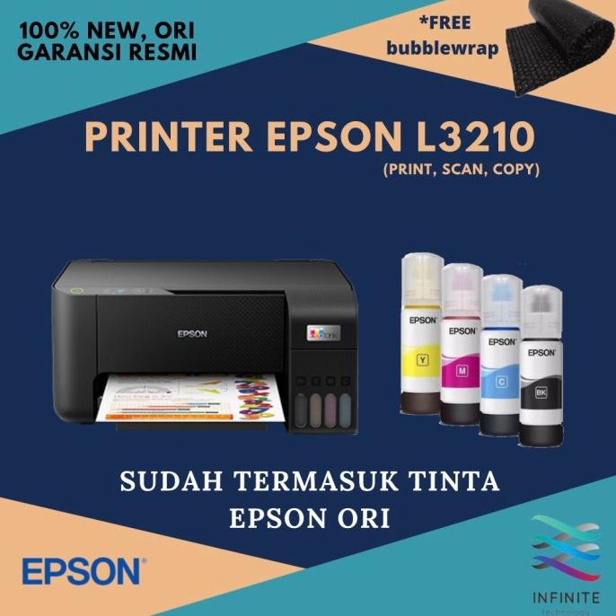 Promo Printer Epson L3210 L 3210 Pengganti L3110 L 3110 -Incl Tinta Original
