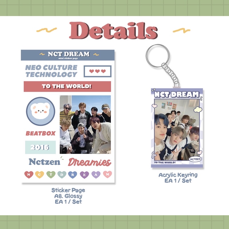 NCT DREAM MINI POCKET CALENDER 2023 SET SEASON GREETING NCTZEN PHOTOCARD STICKER KEYRING