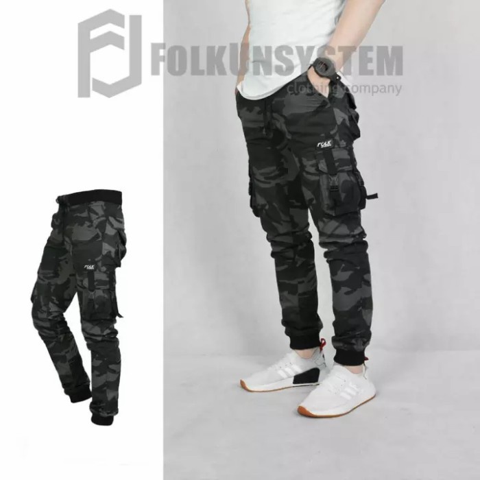 Celana Pria CELANA PRIA PANJANG CELANA GUNUNG PANTS JOGER CARGO PDL ORIGINAL - Gasper Camo, S = 27-2