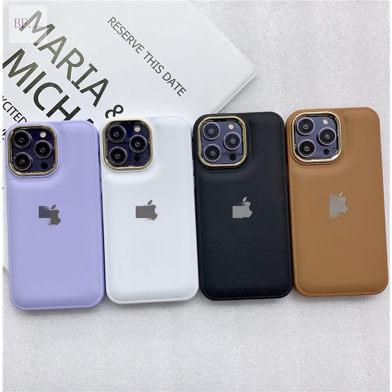 IPHONE (bread Style) Untuk Iphone14 13 12 11 Pro Max X XR XSMAX 6 7 8 Plus SE2 SE3 Plating Lensa&lt;Unk&gt; Case Silikon Lembut