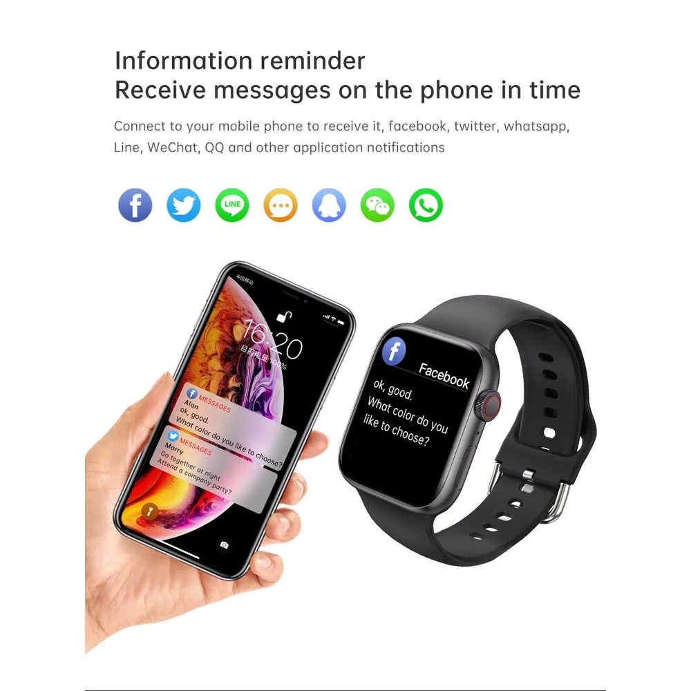 SmartWatch Smart Watch X7 Jam Tangan Pintar Sport Fitness Digital Bluetooth Layar Sentuh touch screen touchscreen Pria Wanita Anti Air Waterproof Tahan Air Dengan Pedometer Heart Rate Monitor pengukur detak jantung penghitung langkah dan kalori olahraga
