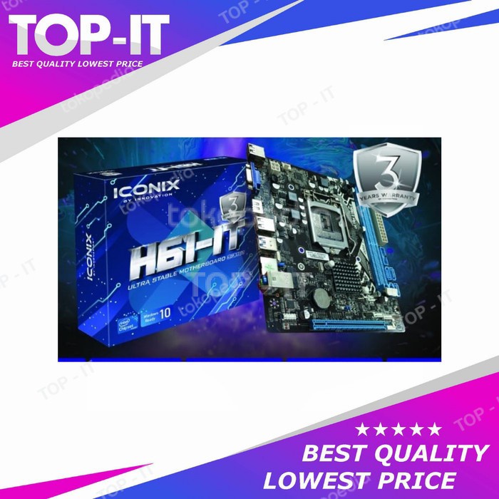 Jual Motherboard Iconix H61 It Socket Lga 1155intel H61 Ddr3 Hdmi