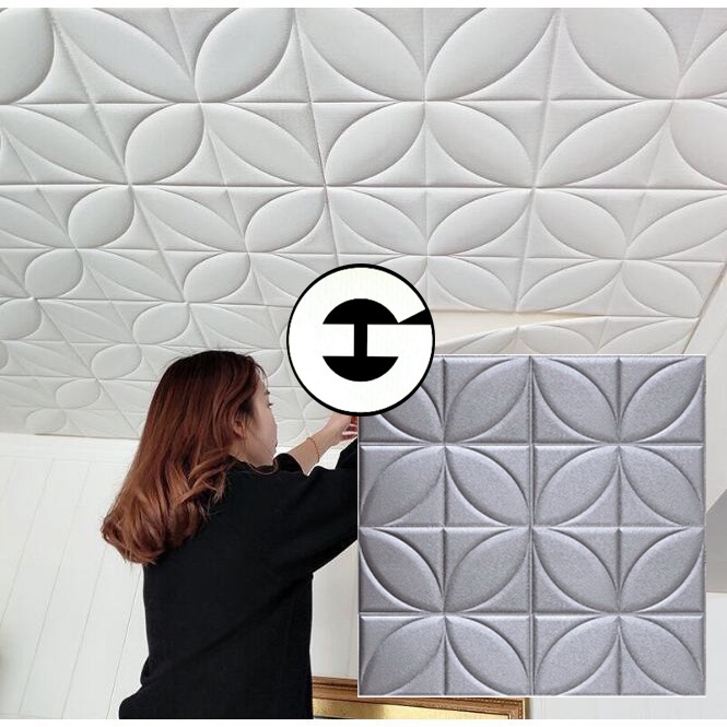 wallpaper foam motif/wallpaper dinding/motif bata daun