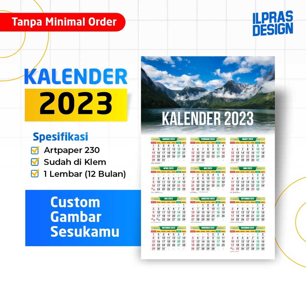 

KALENDER 2023 1 LEMBAR 12 BULANAN