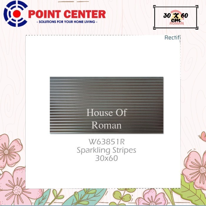 TERBAIK ROMAN KERAMIK 30 X 60R W63851R SPARKLING STRIPES GOL D