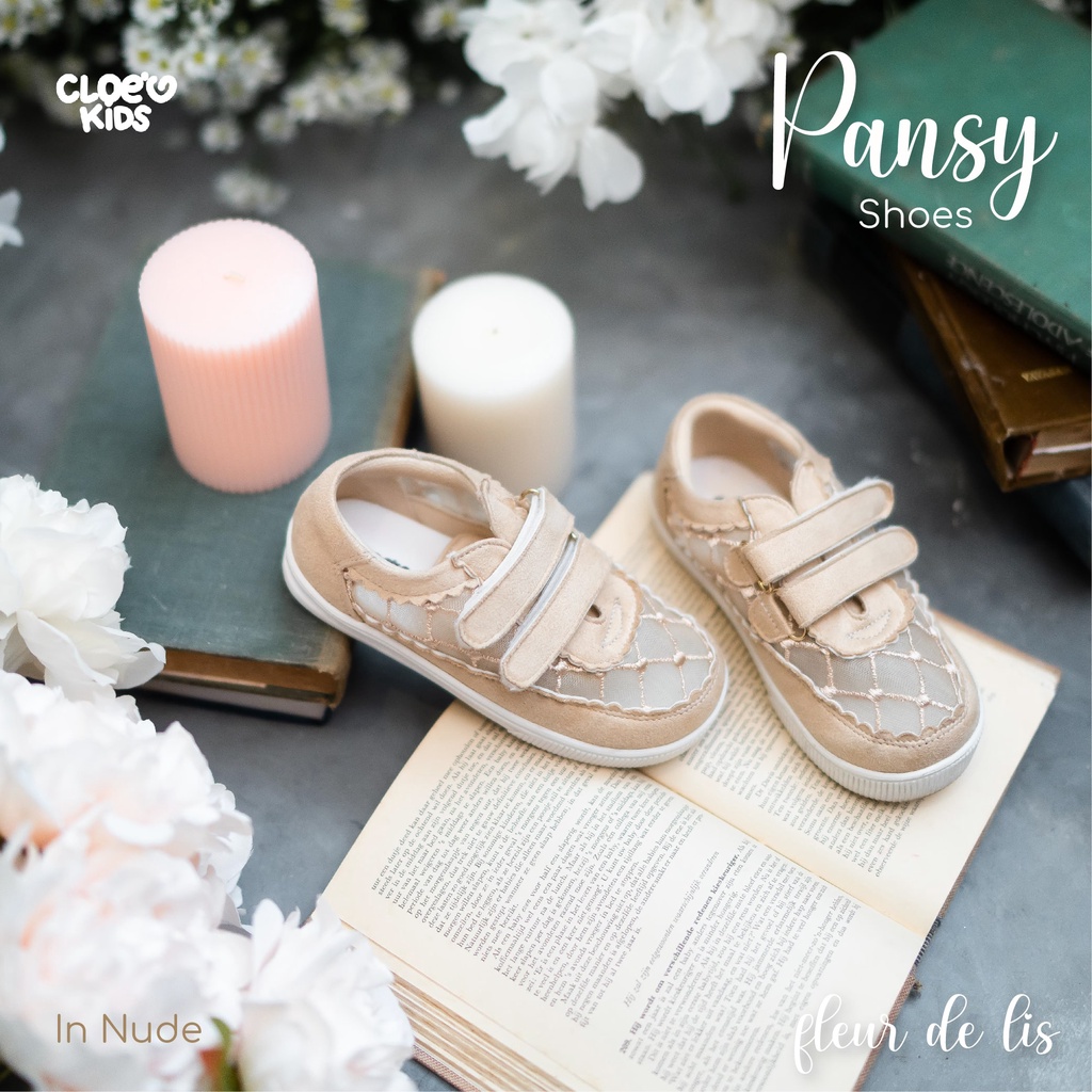 CLOEVKIDS - sepatu sneakers anak perempuan Pansy Fleur De Lis