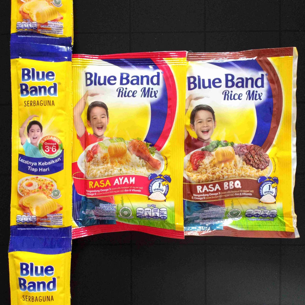 Blue Band Rice Mix Rasa Ayam BBQ Serbaguna Sachet Kecil Mini 20gr 45gr Margarin Mentega Krim blueband nasi 45g 45gram 45 g gr gram