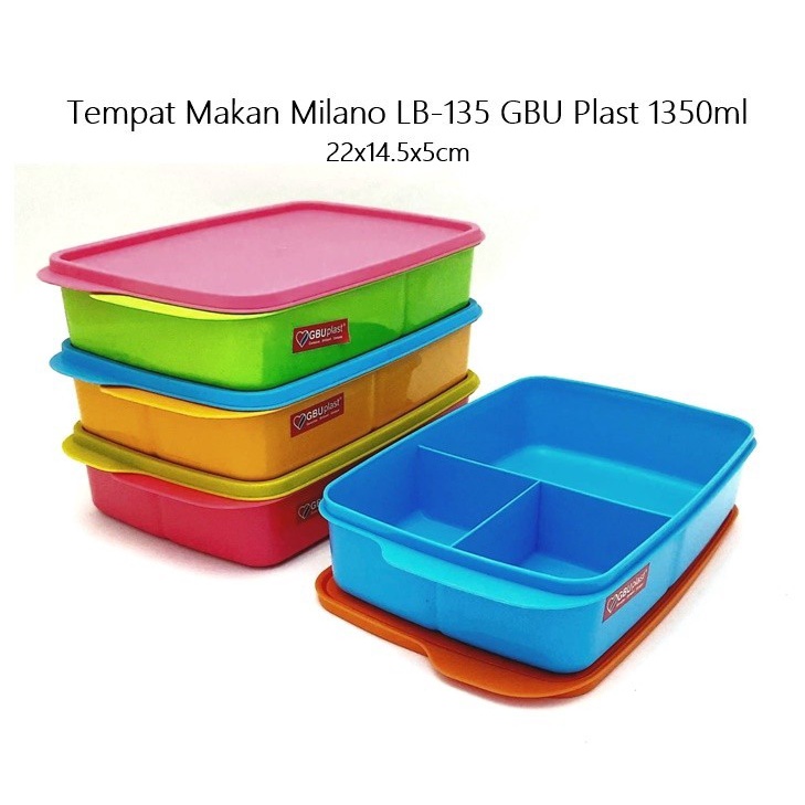 GBUPlast Lunch Box / Kotak Makan MILANO 135 - Kotak Bekal Plastik