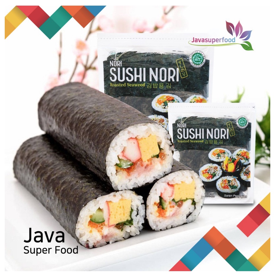 

Java Superfood Sushi Nori 10lembar / Sushi Nori 20lembar / Roasted Seaweed