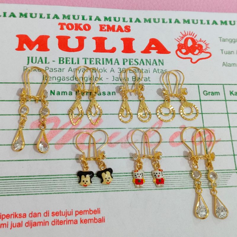 ANTING EMAS ASLI KADAR 300 ANAK DAN DEWASA