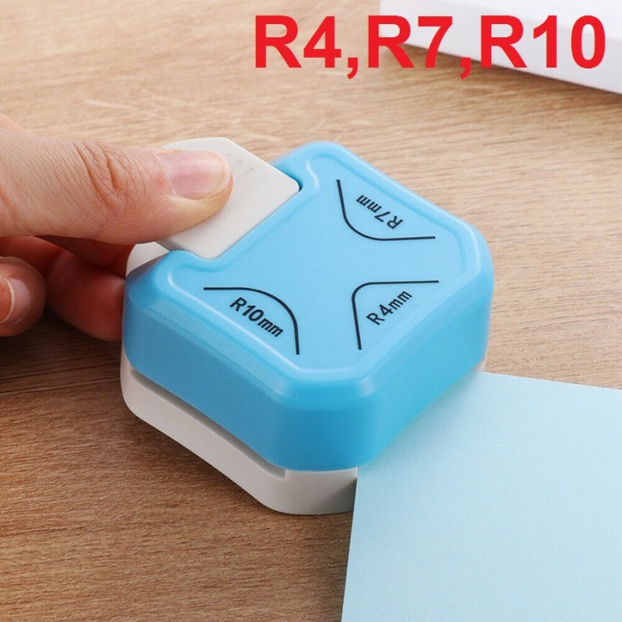 

Corner Puncher Rounder Alat Pemotong Sudut Kertas Kartu 3 In 1 R4 R7 #Original