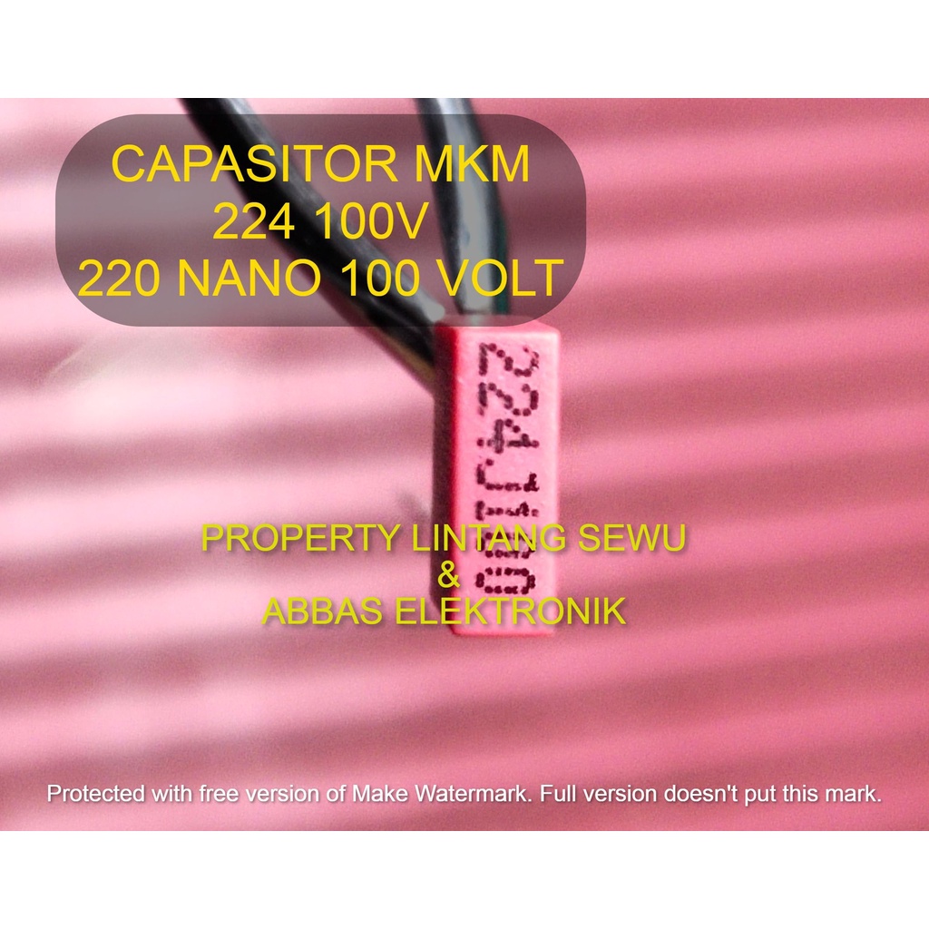 CAPASITOR KAPASITOR MKM 224 100V MERAH MKM 220 NANO MKM 100 VOLT