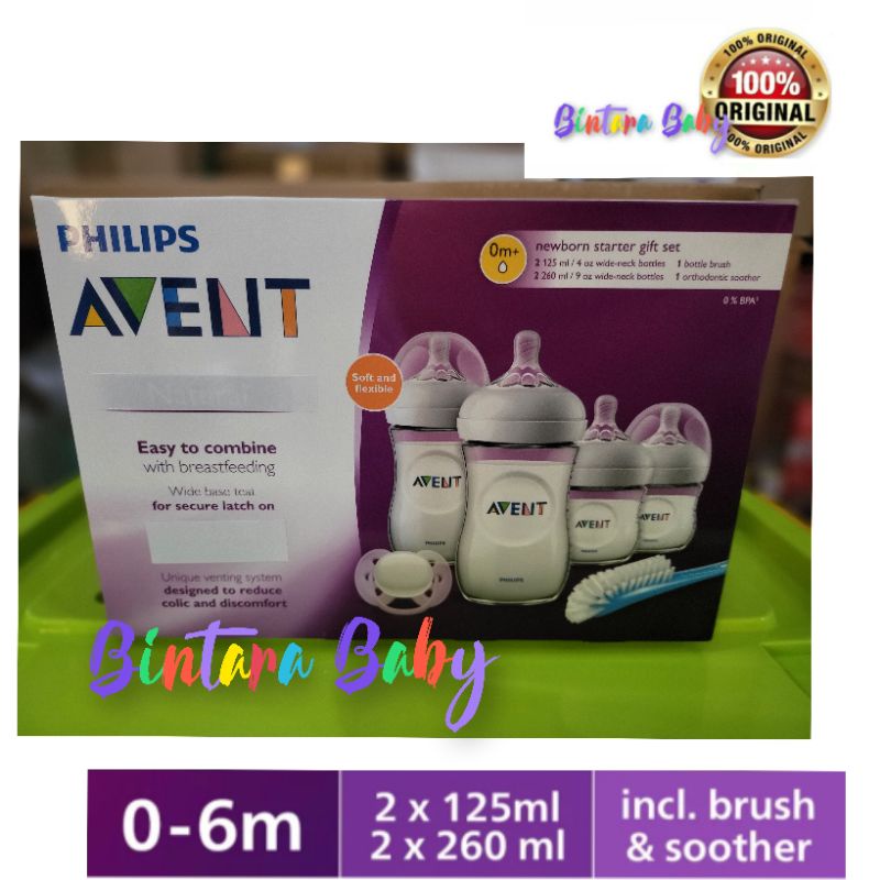 Philips Avent Newborn Starter Kit Botol Avent Natural Set / Paket Newborn Avent