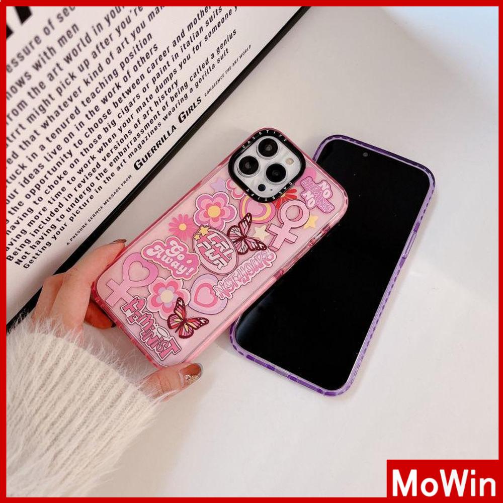 For iPhone 14 Pro Max iPhone Case Thick TPU Soft Case Clear Case Shockproof Protection Camera Pink Purple Art Abstract Style Compatible For iPhone 13 Pro Max 12 Pro Max 11 xr 7Plus