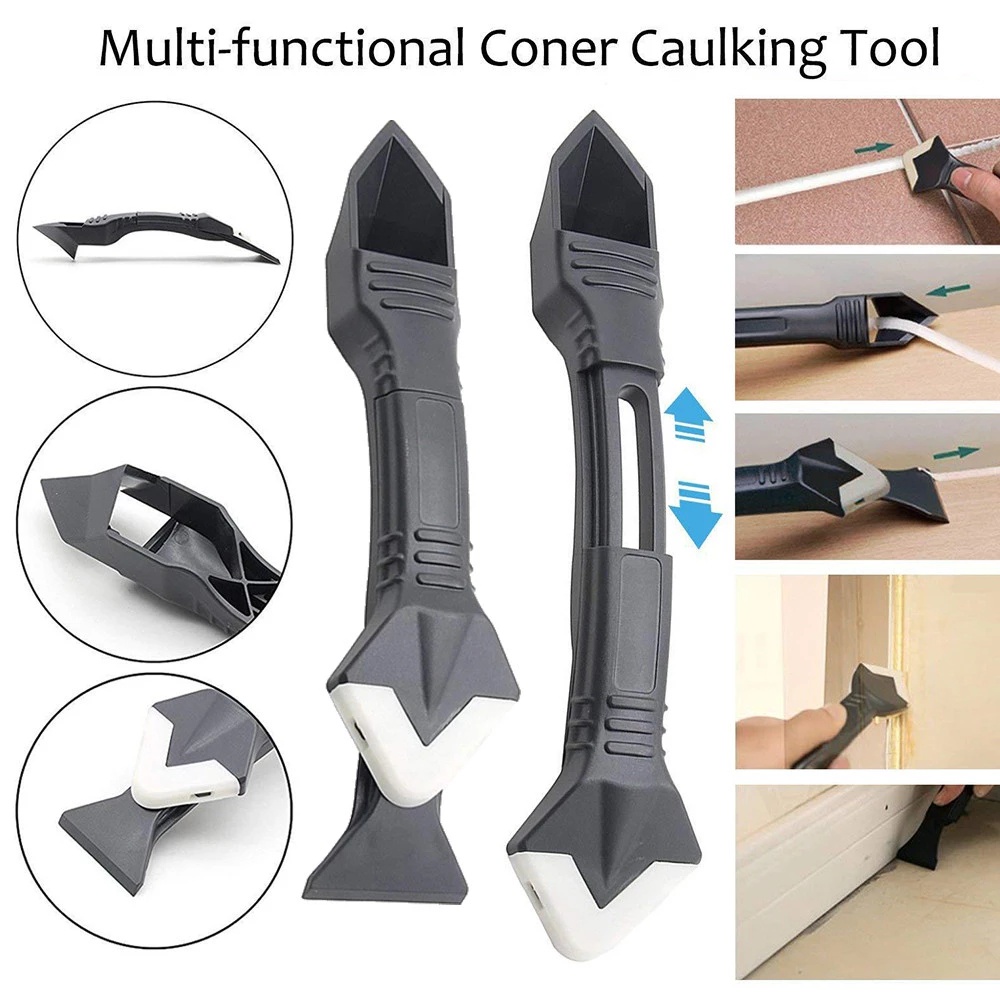 3 In1 Silicone Remover Sealant Smooth Scraper Caulk Finisher Grout Kit Tools Floor Mould Removal Hand Tools Set Accessories