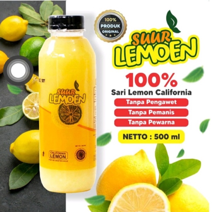 Sari Lemon Fresh 100% Air Lemon Murni 500 ml Untuk Diet dan Detox Pure Lemon California