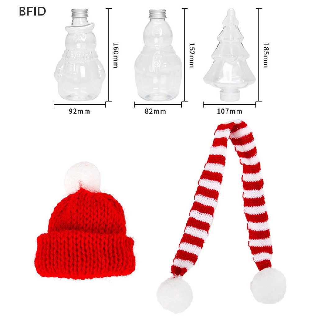 [BFID] Christmas Snowman Xmas Tree 400ml Botol Minum Transparan Minuman Dingin Es Kopi Susu Teh Juice Cup [ID]